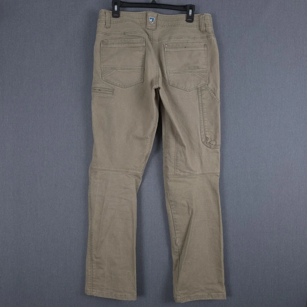 Kuhl Rebel Pants Mens 33x32‎ (Fits 32x32) Khaki Canvas Outdoor Hiking 5139
